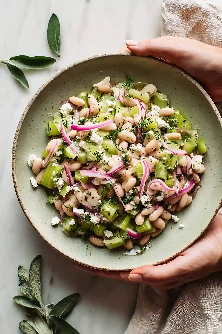 celery salad with beans