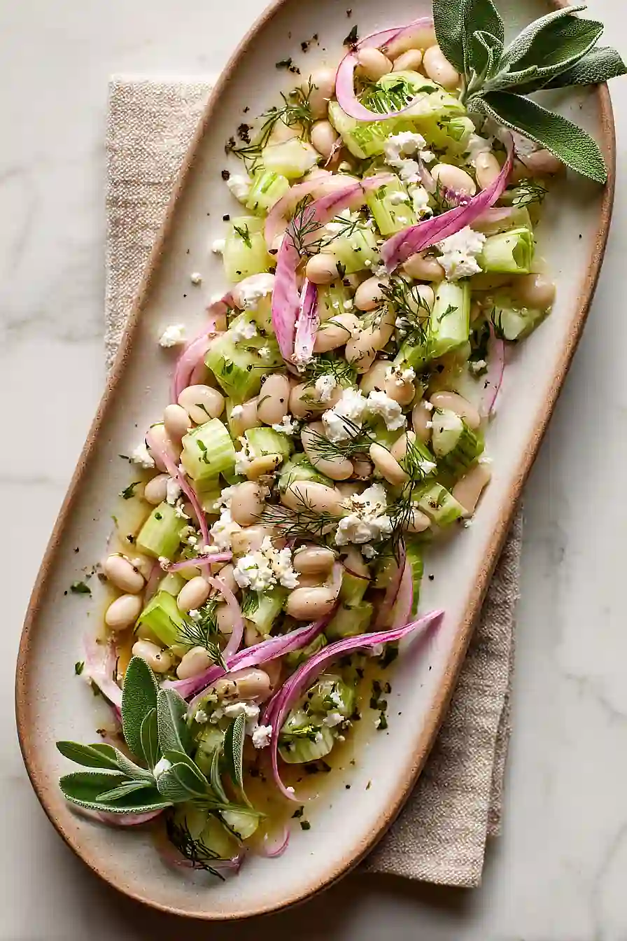 celery salad with beans