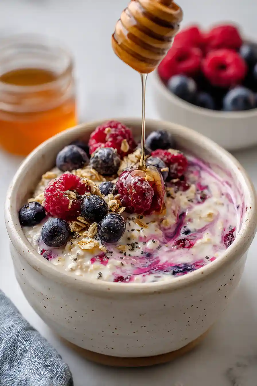 4-ingredient cottage cheese overnight oats