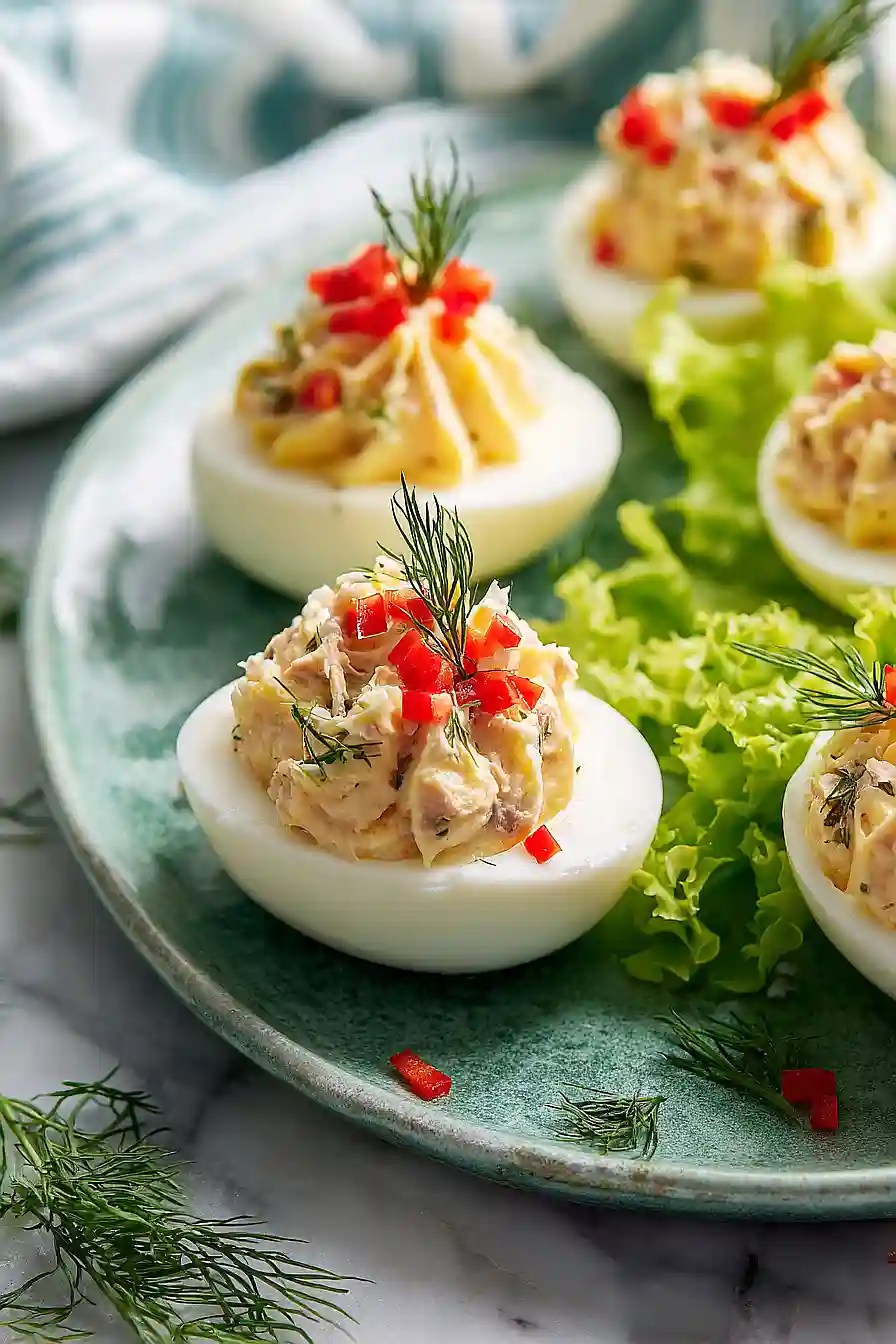 deviled eggs with tuna