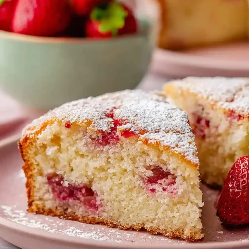 eggless strawberry cake