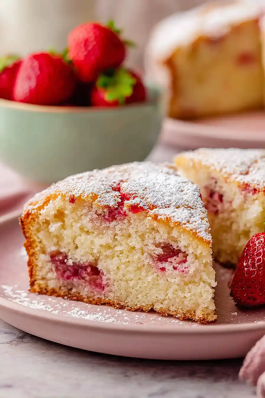 eggless strawberry cake