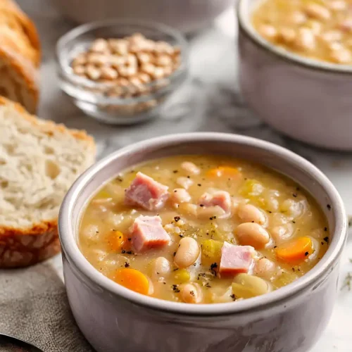 slow cooker ham bone navy bean soup