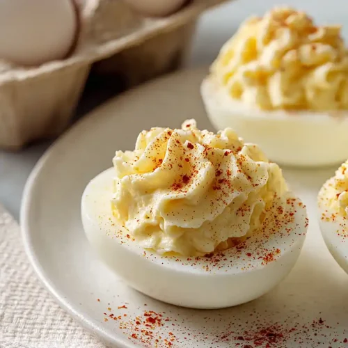 deviled eggs with cottage cheese