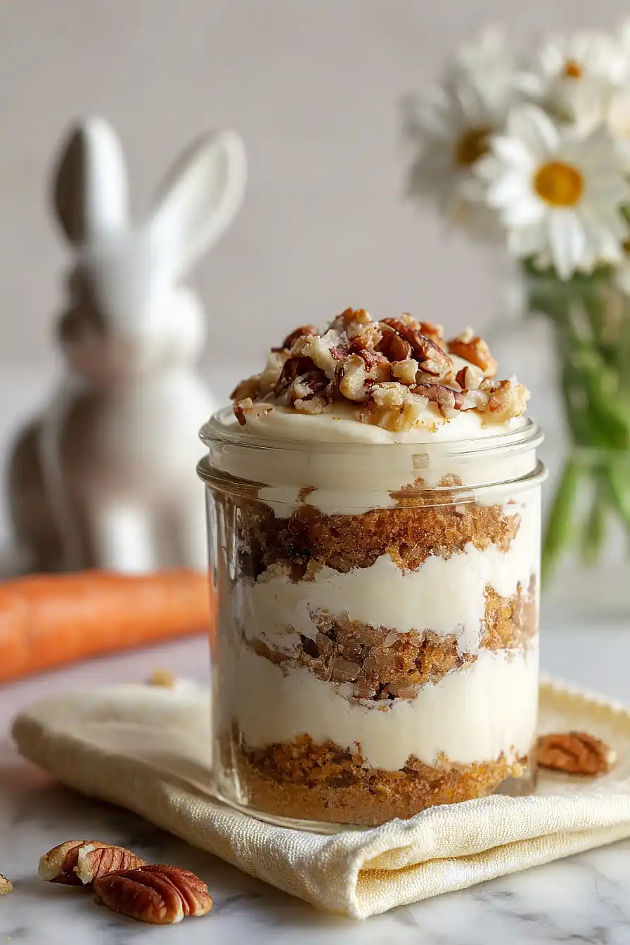 carrot cake in a jar
