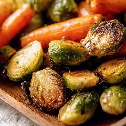 roasted brussels sprouts and carrots