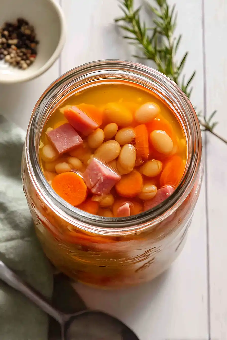 canning ham and bean soup