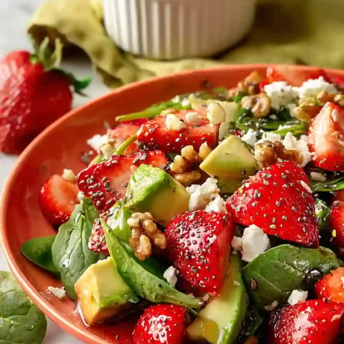 strawberry avocado walnut salad