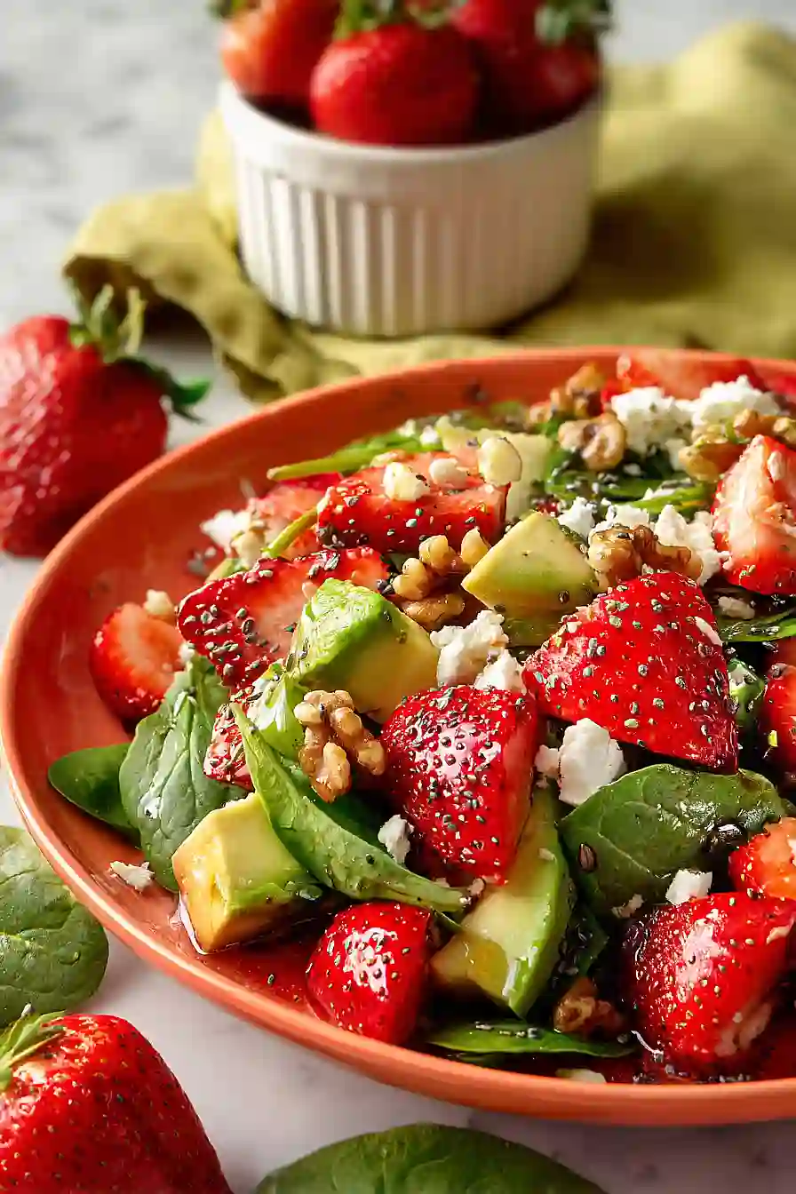 strawberry avocado walnut salad