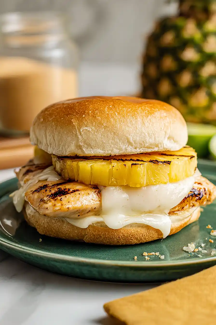 grilled pineapple chicken sandwich