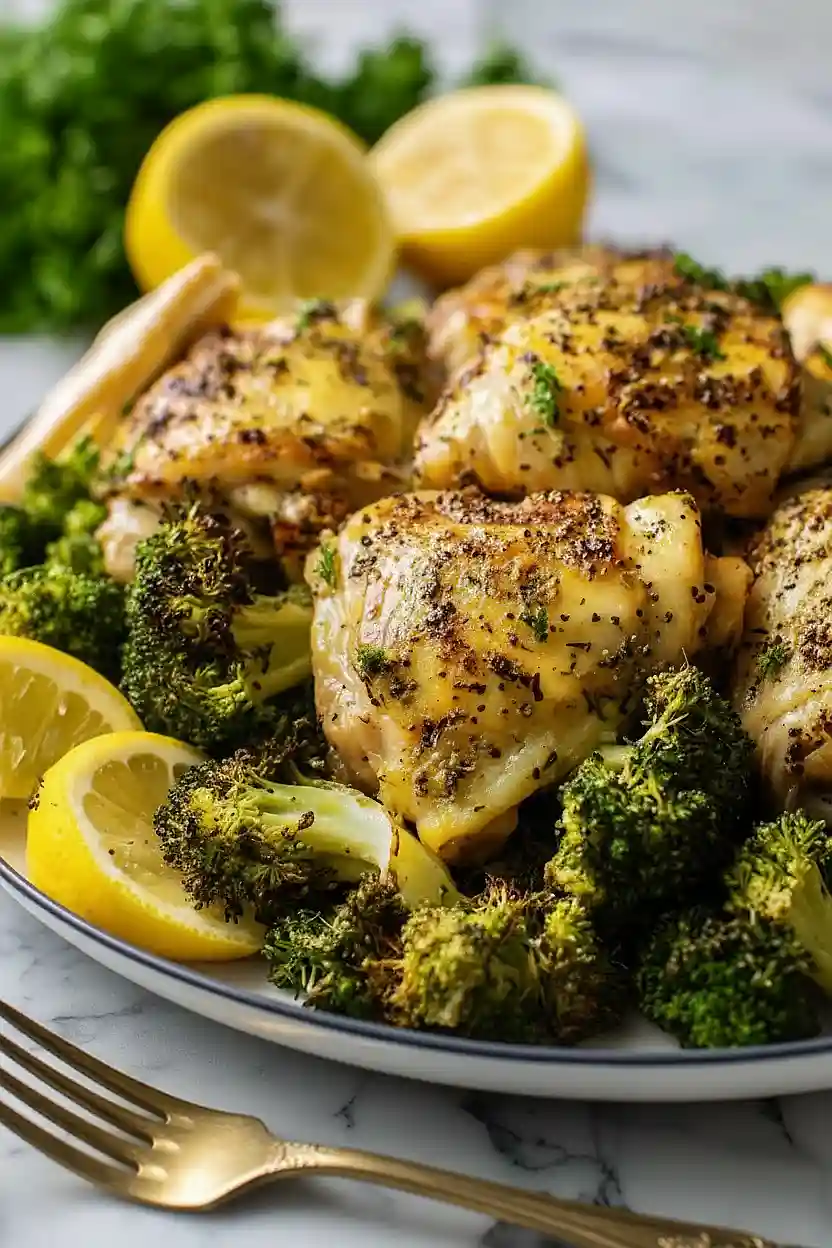 Air Fryer Chicken Thighs With Broccoli