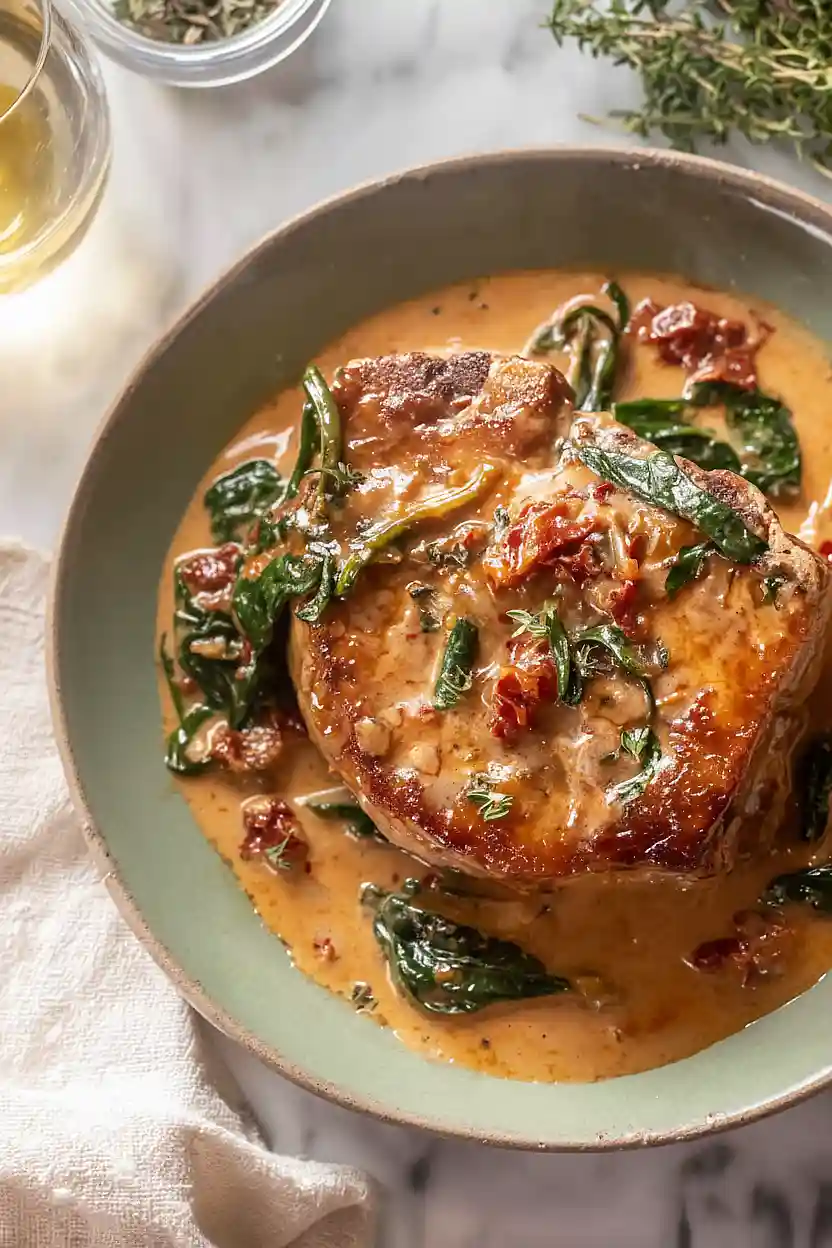 Creamy Tuscan Pork Chops