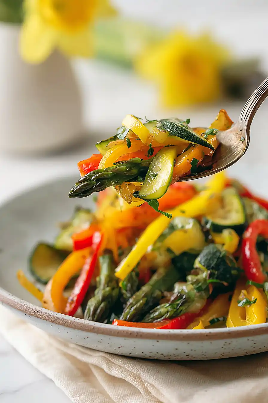 sauteed asparagus and zucchini