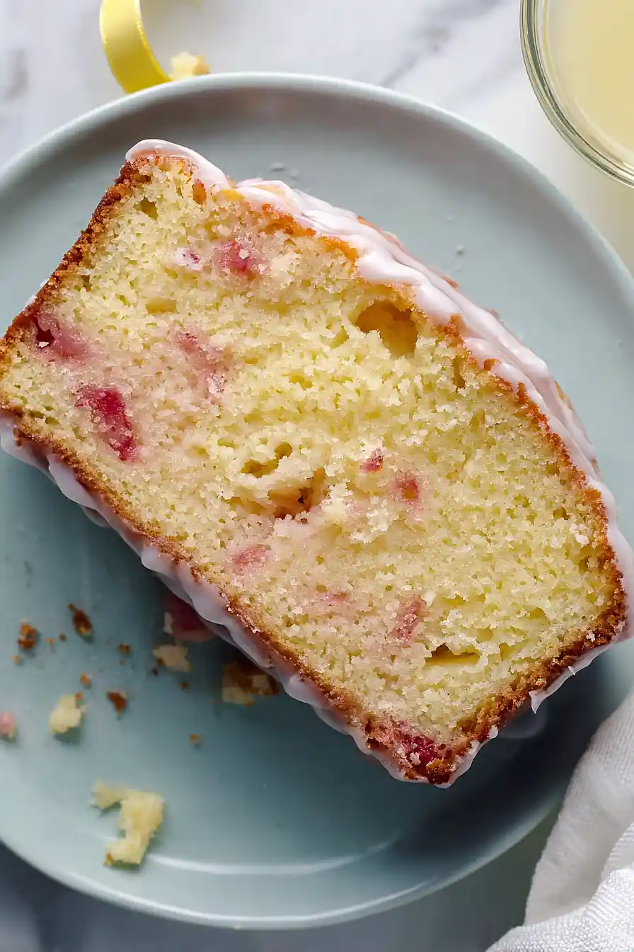glazed rhubarb bread