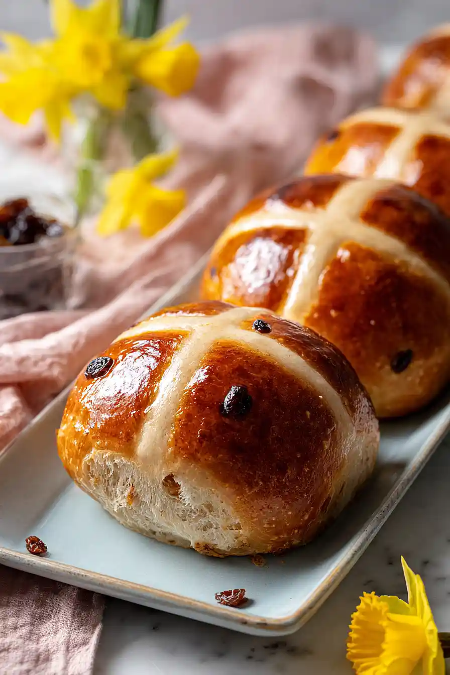 tangzhong hot cross buns