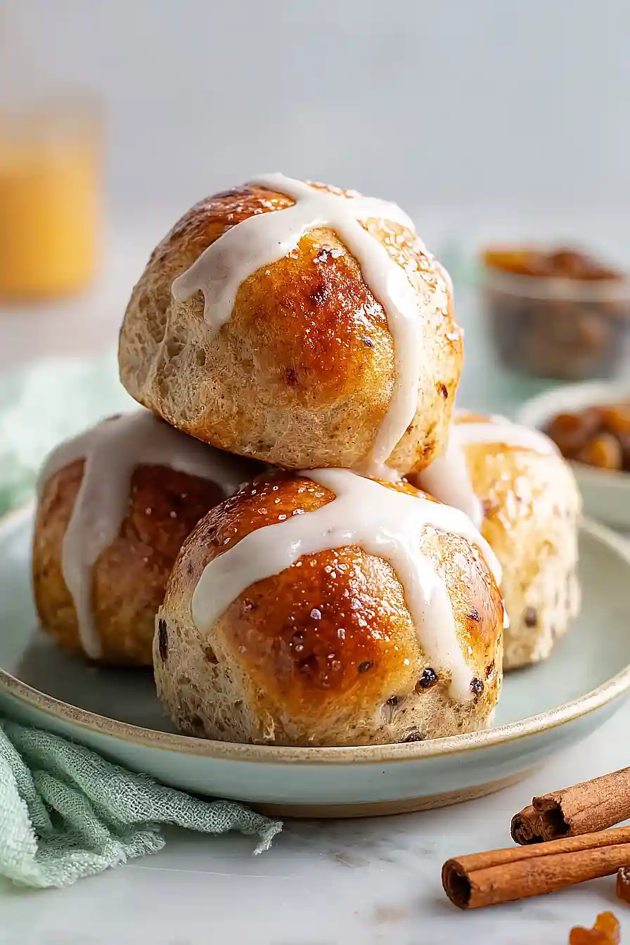 hot cross buns with greek yogurt