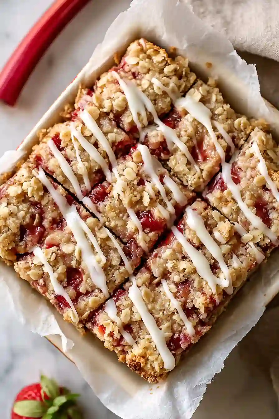strawberry rhubarb pie bars