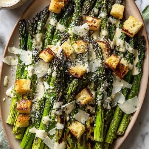 grilled asparagus caesar salad