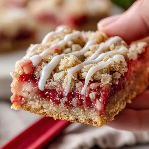 strawberry rhubarb pie bars