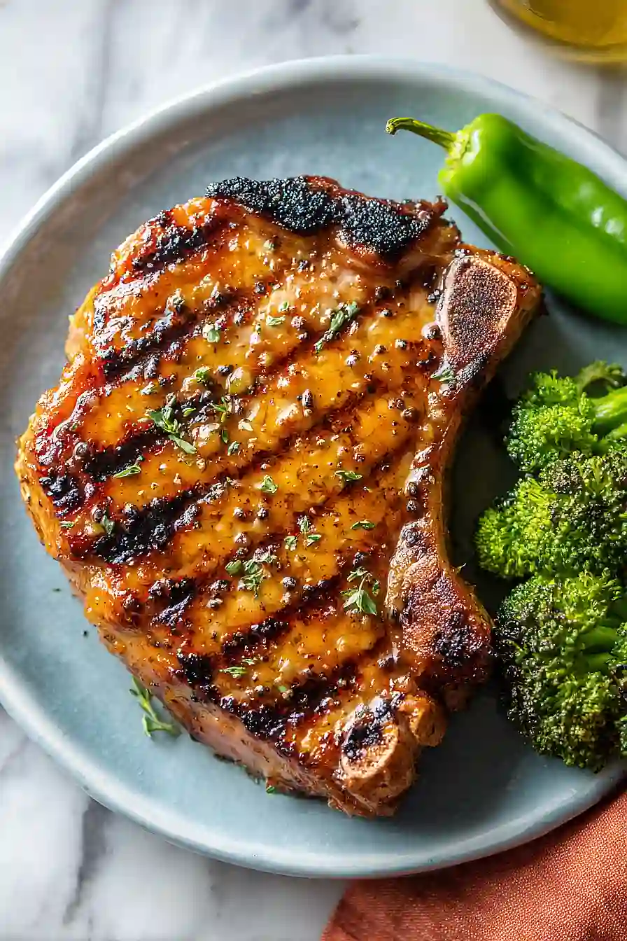 grilled pork chops with dijon mustard