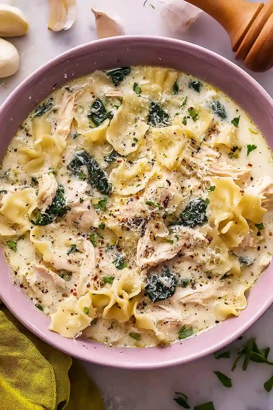 Creamy White Lasagna Soup