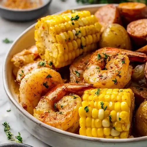 shrimp boil with garlic butter sauce