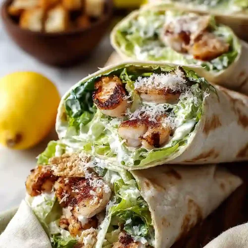 grilled shrimp caesar wraps
