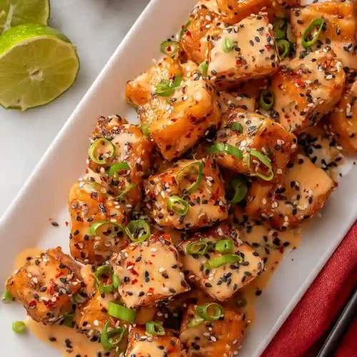 bang bang salmon with sweet chili sauce