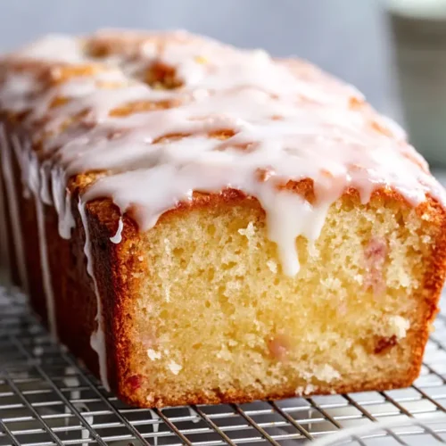 glazed rhubarb bread