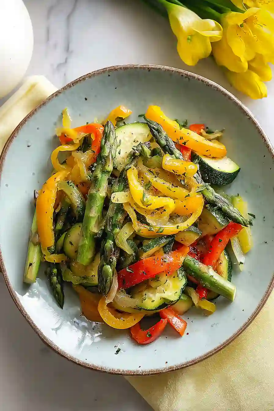sauteed asparagus and zucchini