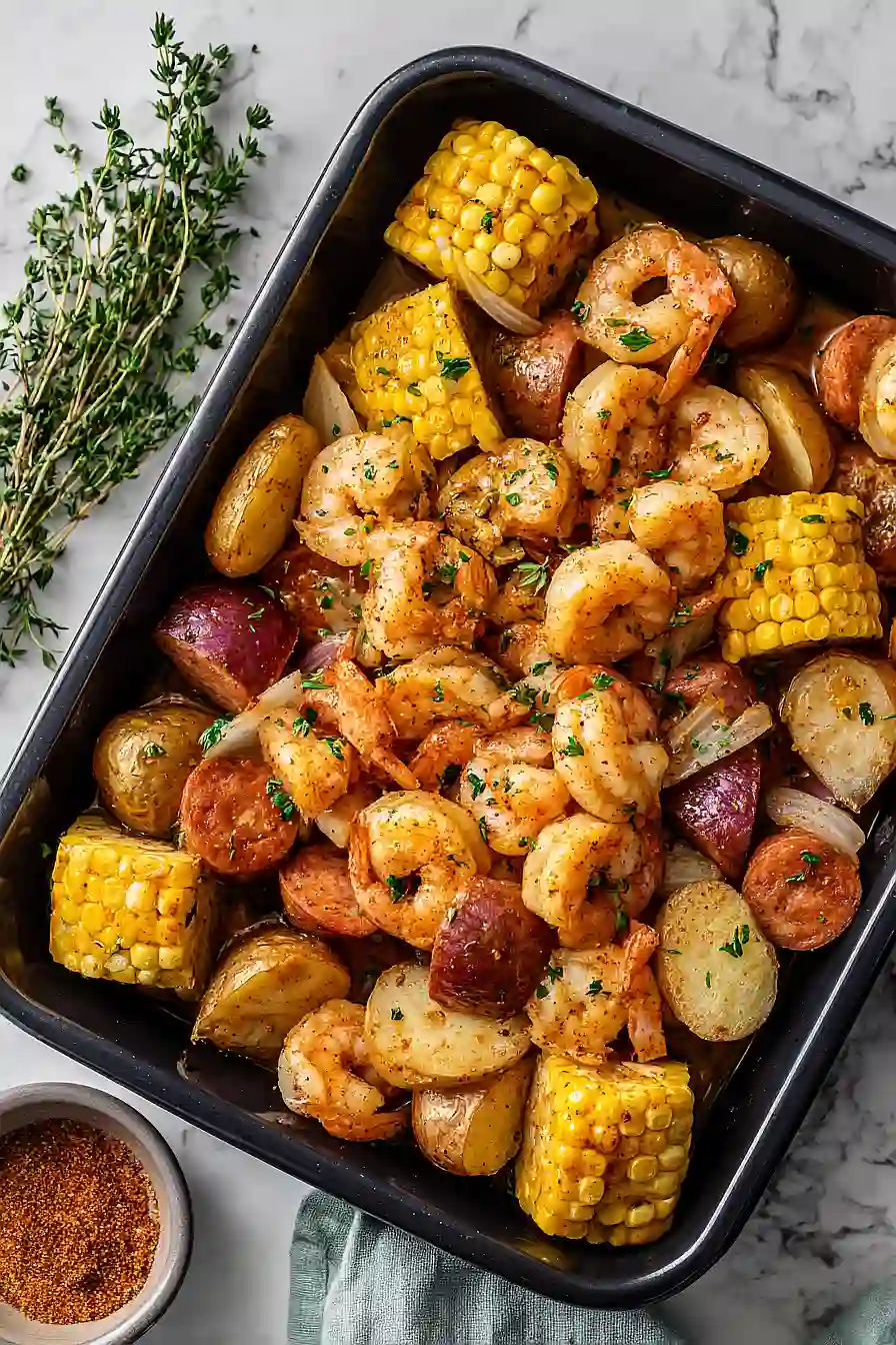 shrimp boil with garlic butter sauce