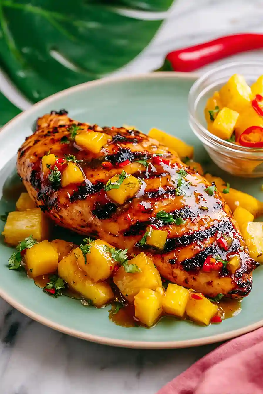 grilled mango pineapple chicken