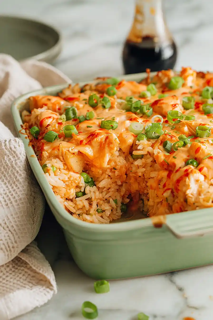 bang bang chicken and rice bake