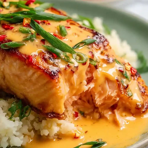 bang bang salmon with cauliflower rice
