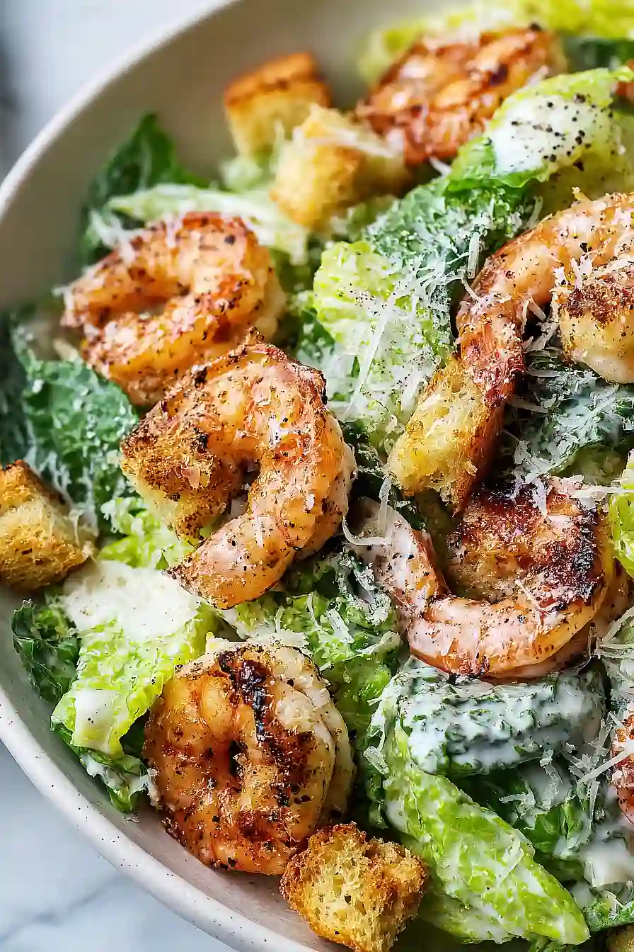 grilled shrimp caesar salad