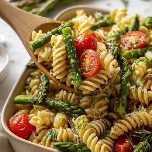 lemon asparagus pasta salad