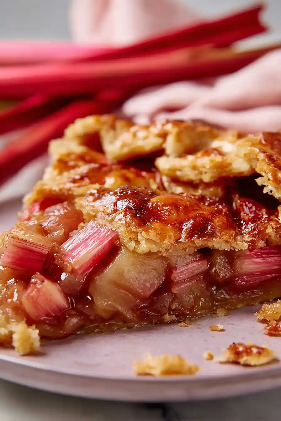 vegan rhubarb galette