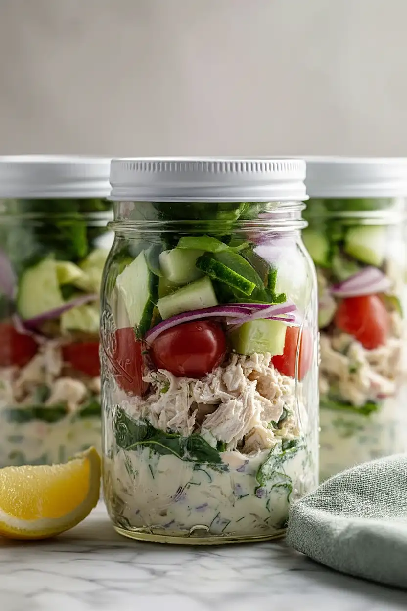 chicken salad in a jar