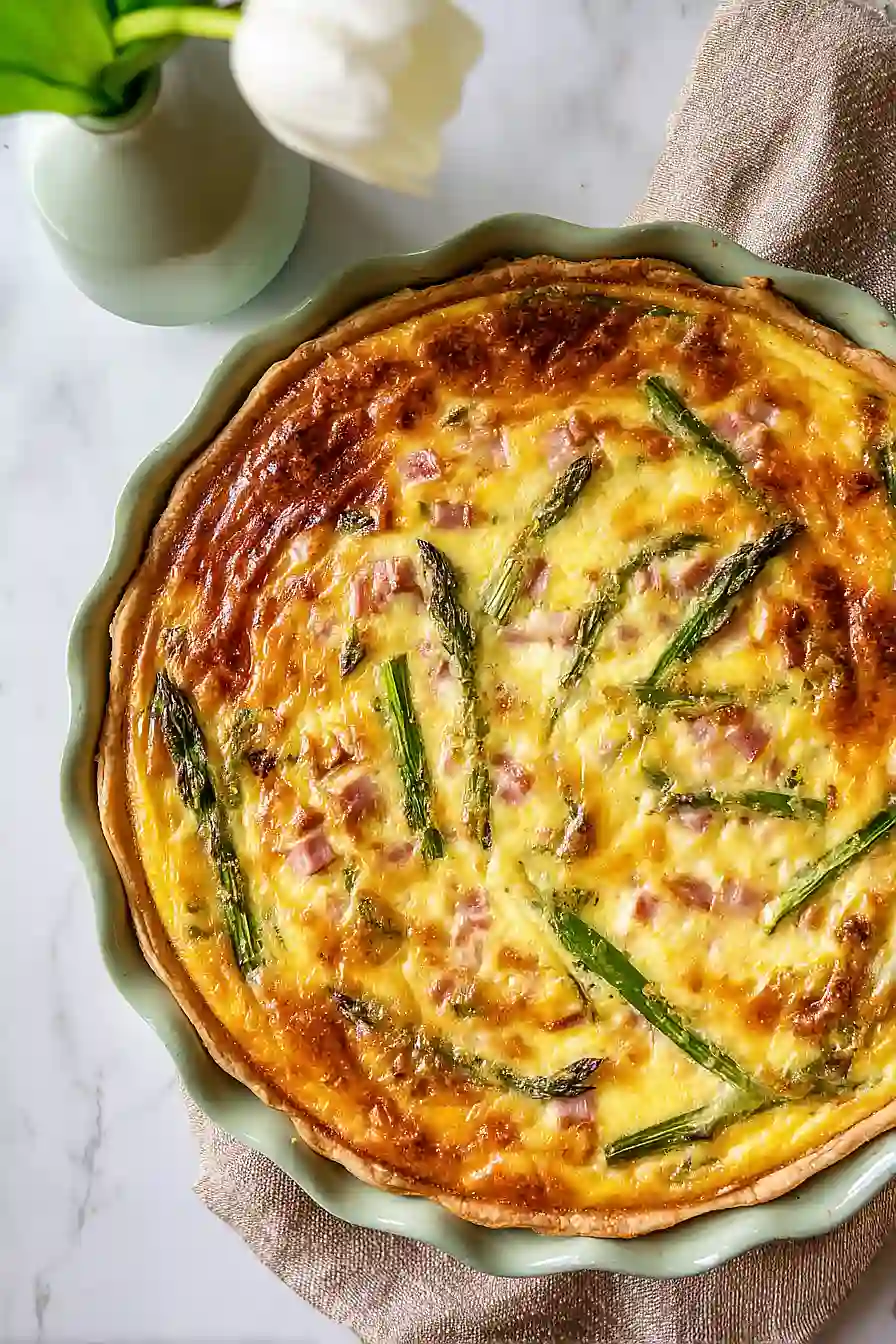 ham and asparagus quiche