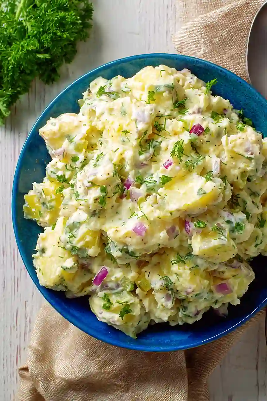 potato salad with celery and mustard