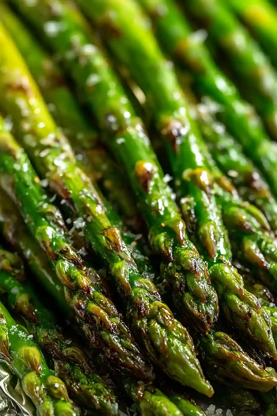 grilled asparagus in foil