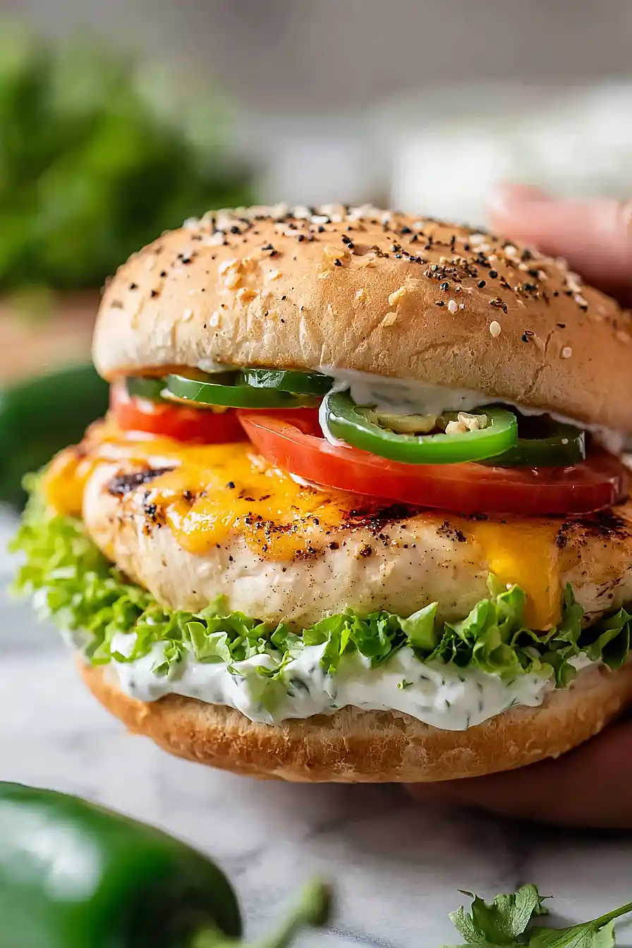 grilled jalapeño chicken sandwich