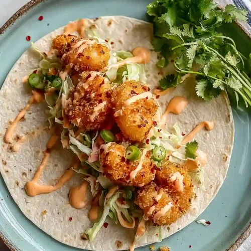 air fryer bang bang shrimp tacos