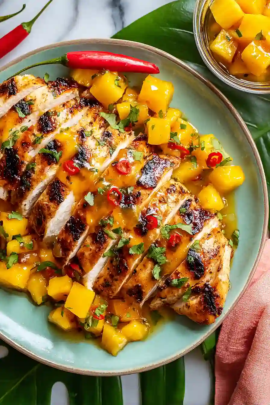 grilled mango pineapple chicken