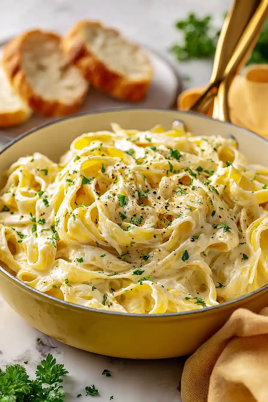 Cottage Cheese Alfredo Pasta