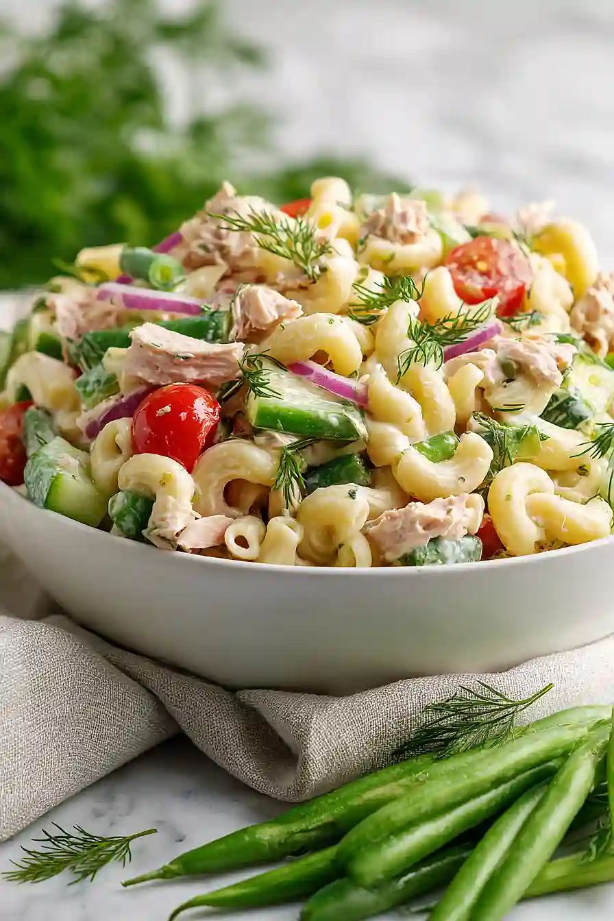 pasta salad with tuna and beans