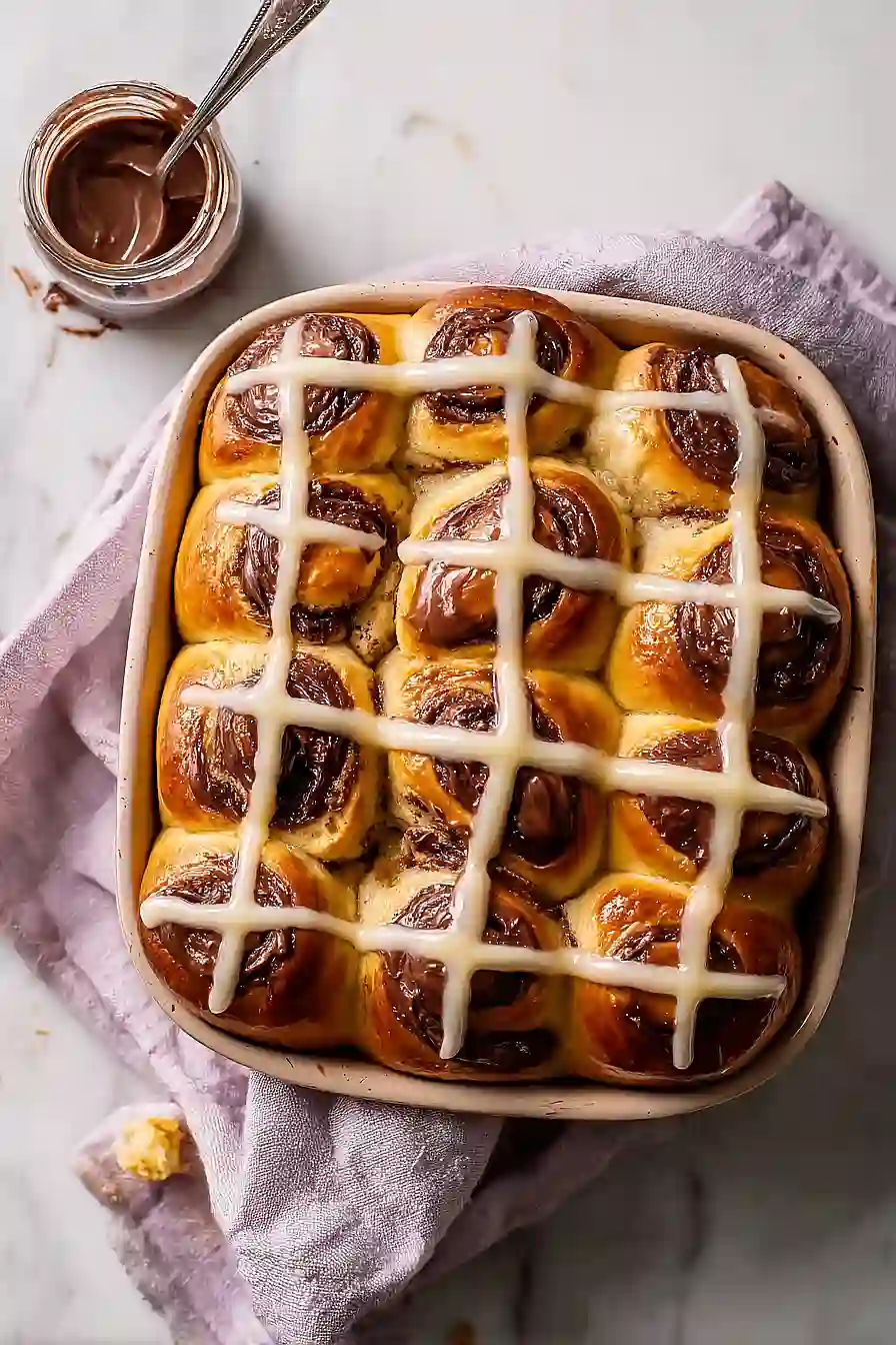 nutella hot cross buns