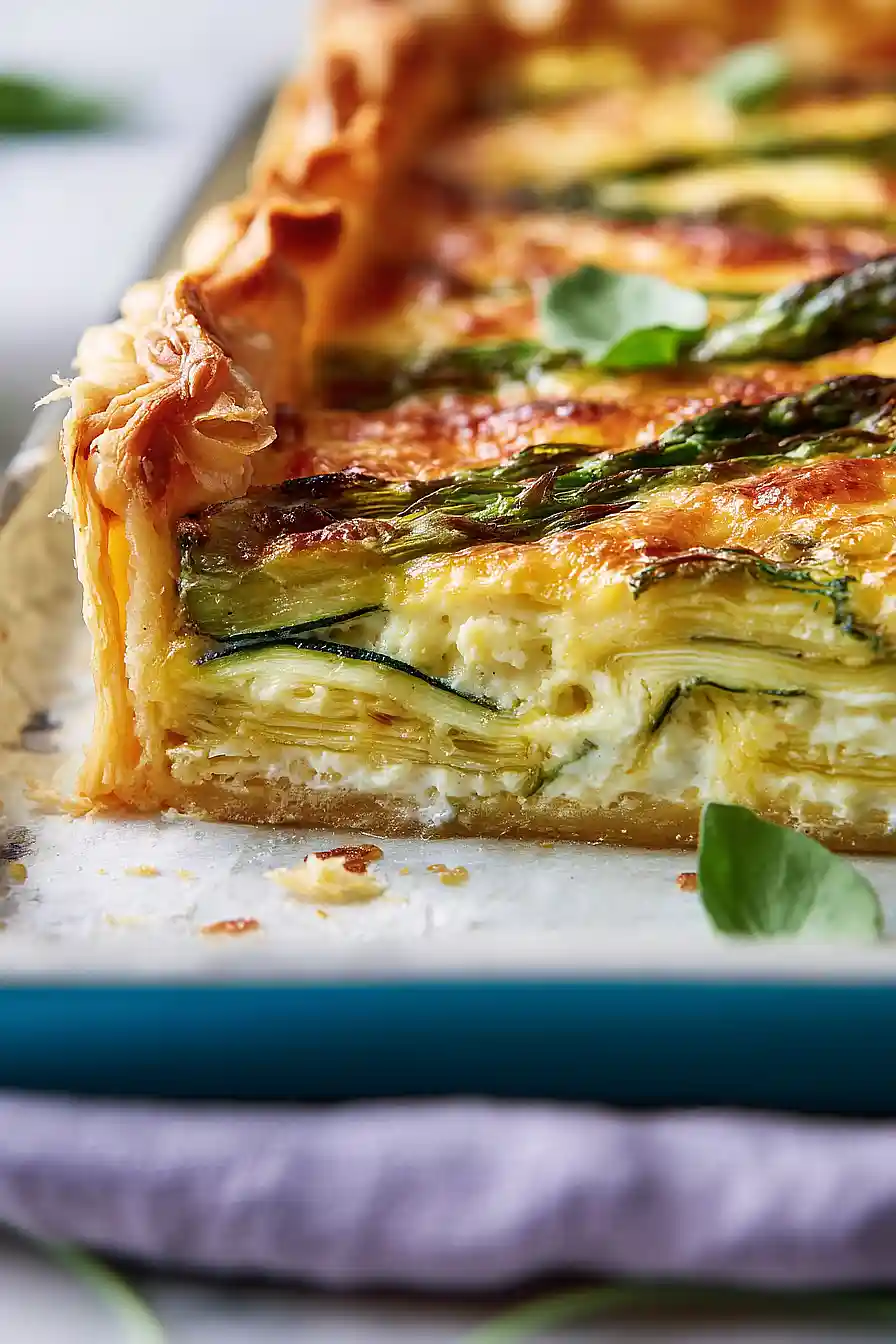asparagus and zucchini quiche
