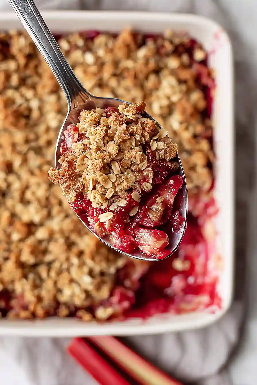 vegan rhubarb crisp