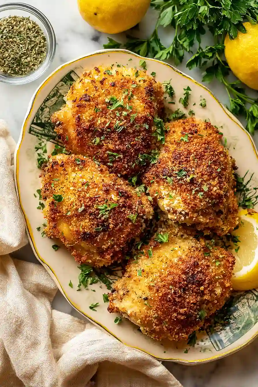 Crispy Parmesan Chicken Thighs